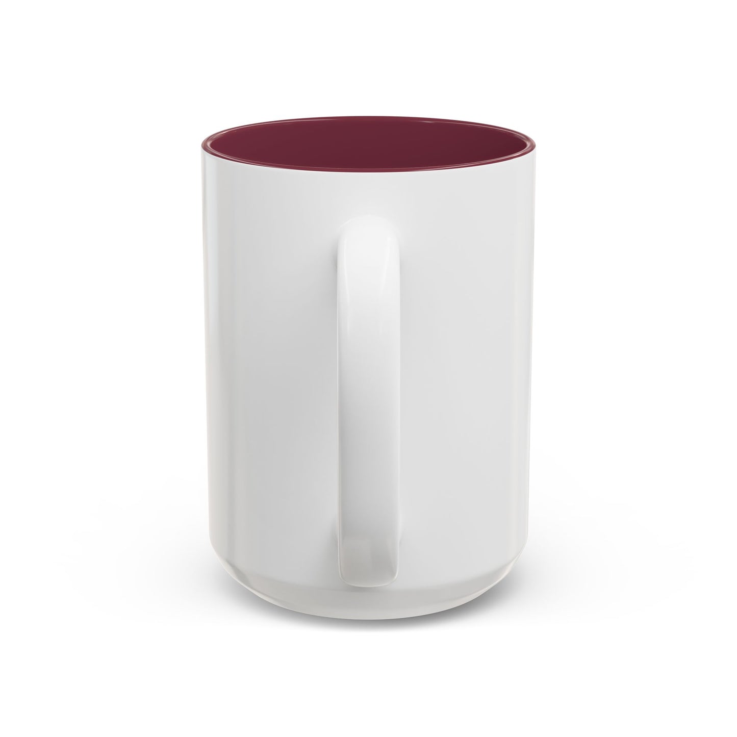 No Limit 💳 – Two-Tone Accent White-Maroon Mug 15oz