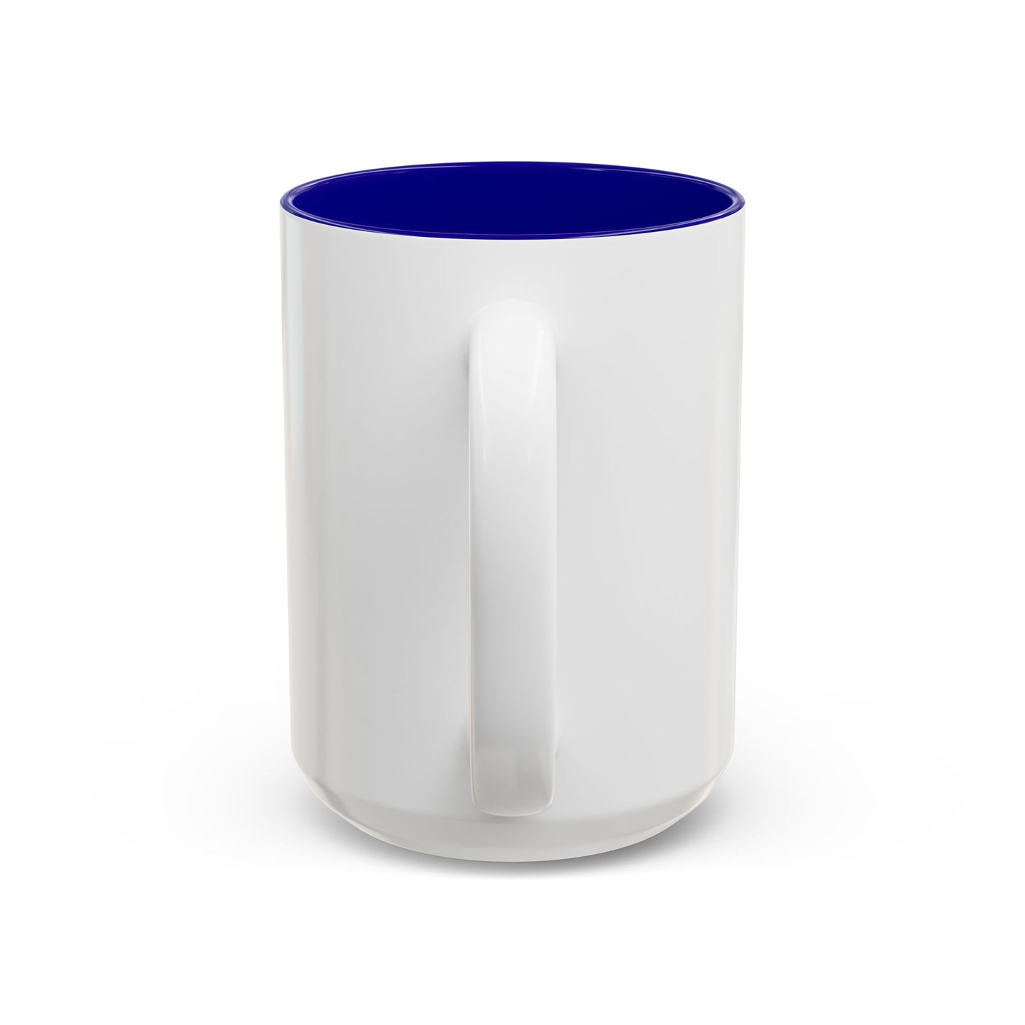 Cricket & Peaches Fan 🏏 🍑 – Two-Tone Accent White-Blue Mug 15oz