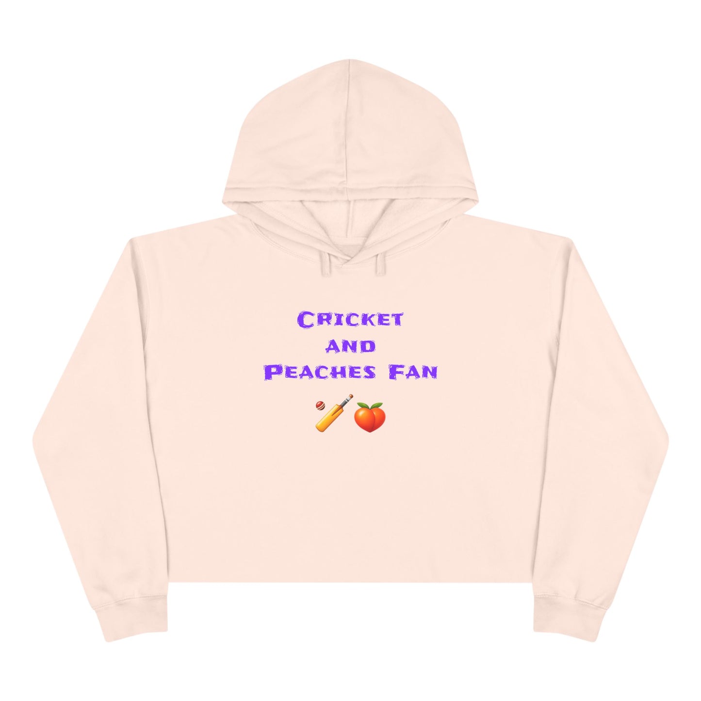 Cricket & Peaches Fan 🏏 🍑 – Crop Hoodie