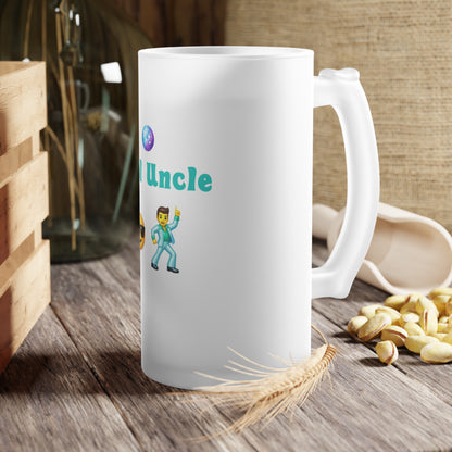 Cool Uncle 😎 🕺 – Frosted Glass Beer Mug 16oz