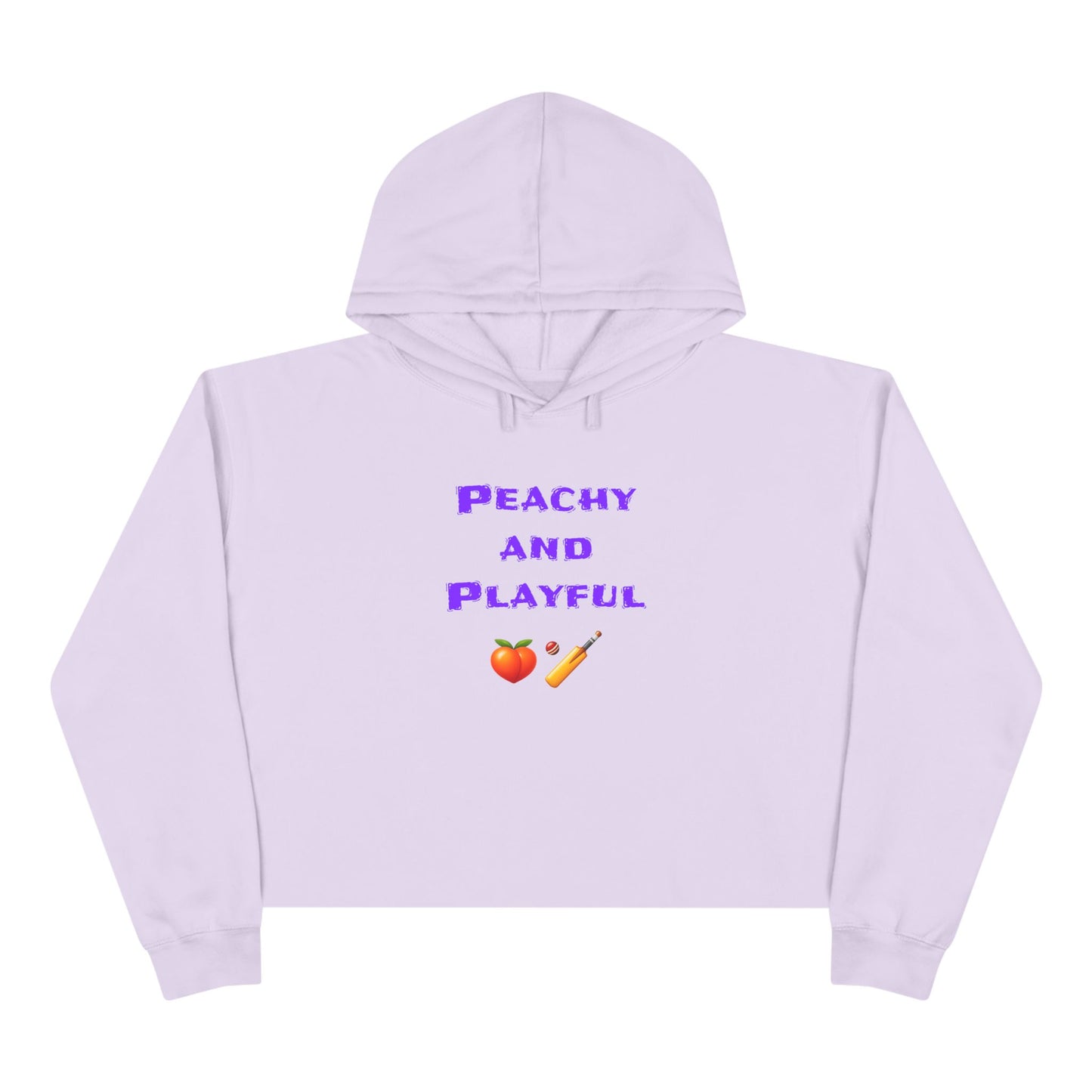 Peachy & Playful 🍑 🏏 – Crop Hoodie