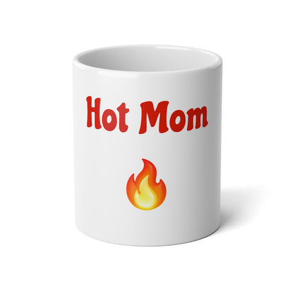 Hot Mom🇺🇸 🔥 – White Jumbo Mug 20oz