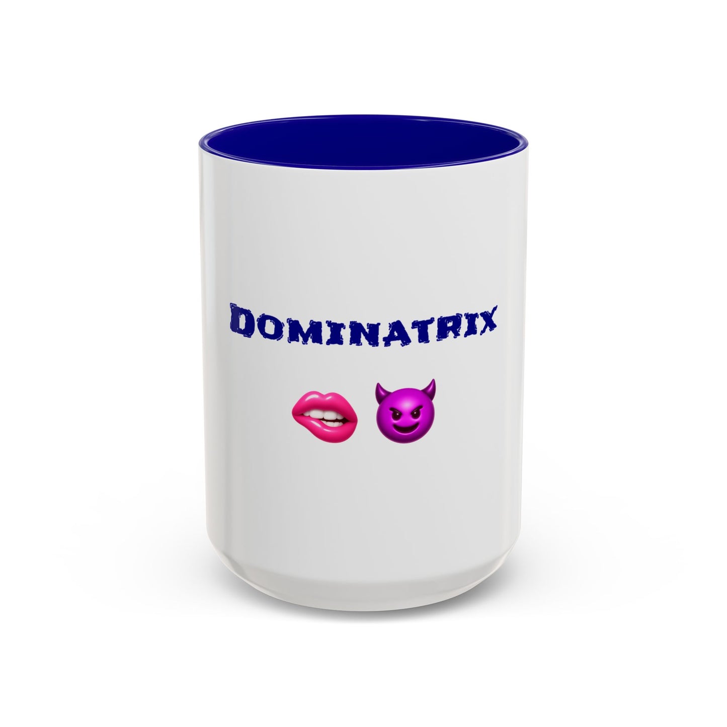 Rule Breaker 🫦 😈 – Two-Tone Accent White-Blue Mug 15oz