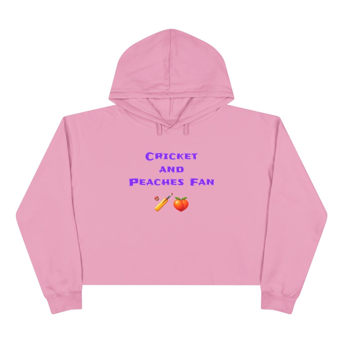 Cricket & Peaches Fan 🏏 🍑 – Crop Hoodie
