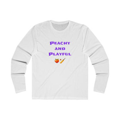Peachy & Playful 🍑 🏏 – Men's Long Sleeve Crew Tee
