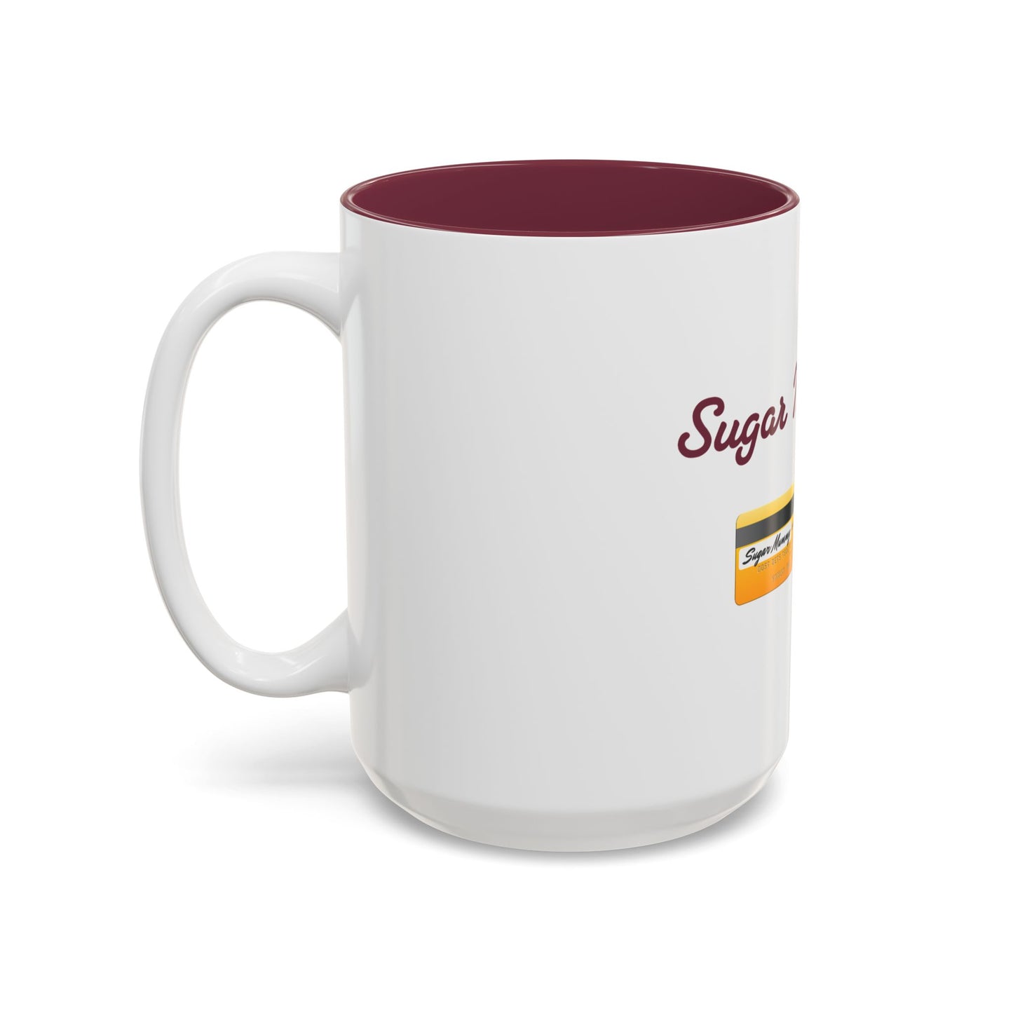 Mummy🇬🇧 👠 – Two-Tone Accent White-Maroon Mug 15oz