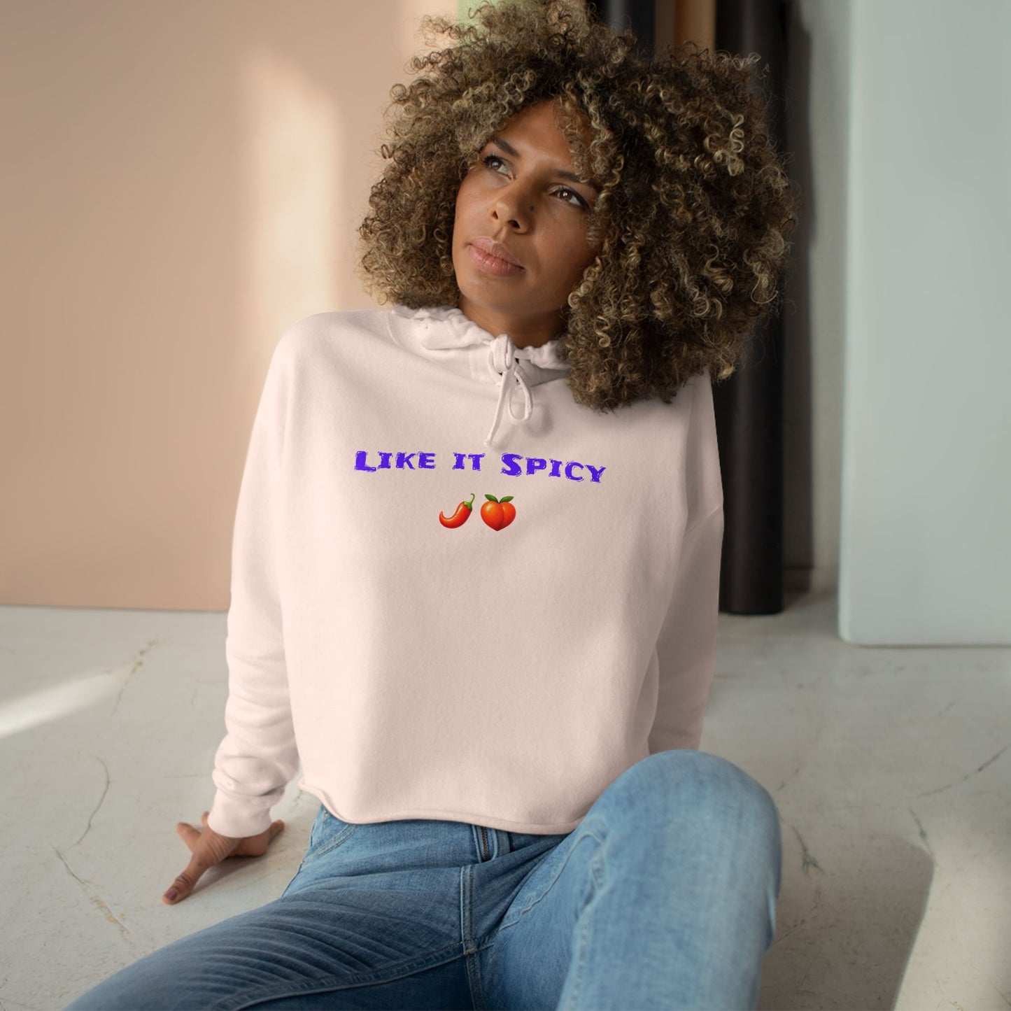 Like it Spicy 🌶 🍑 – Crop Hoodie