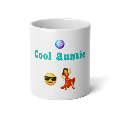 Cool Auntie🇺🇸 😎 💃 – White Jumbo Mug 20oz