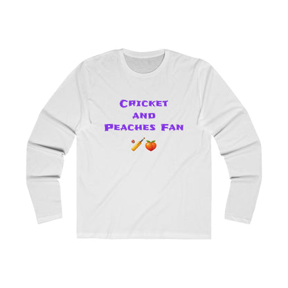Cricket & Peaches Fan 🏏 🍑 – Men's Long Sleeve Crew Tee