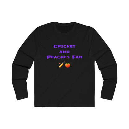 Cricket & Peaches Fan 🏏 🍑 – Men's Long Sleeve Crew Tee