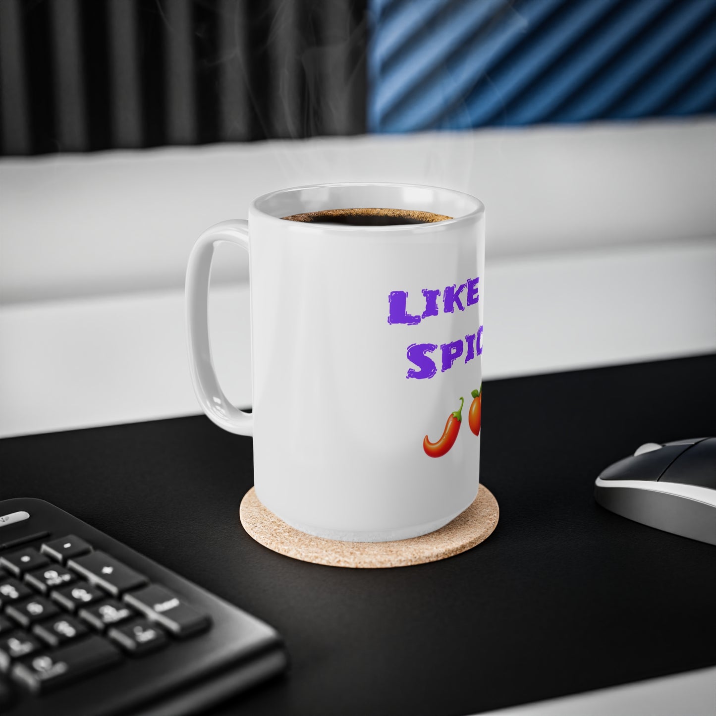 Like it Spicy 🌶 🍑 – White Mug 15oz