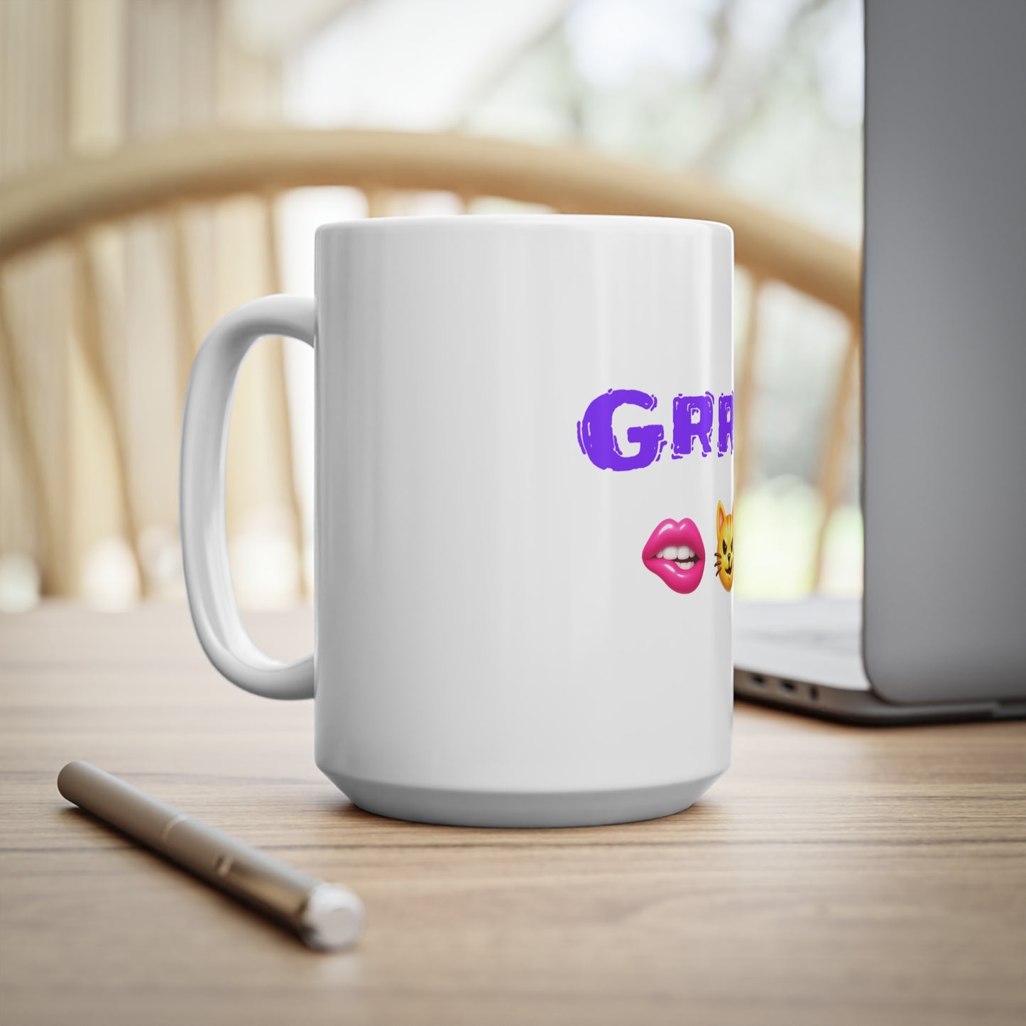 Grrr 🫦 😼 – White Mug 15oz