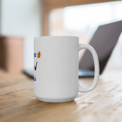 Μια Μπύρα 🍺 Kαι Mια 💨 Παρακαλώ – White Mug 15oz