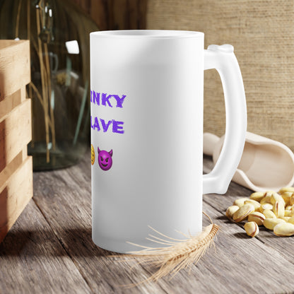 Flirty Rebel 😏 🔥 – Frosted Glass Beer Mug 16oz