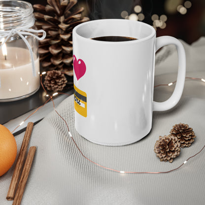 I 🩷 you 💳 – White Mug 15oz