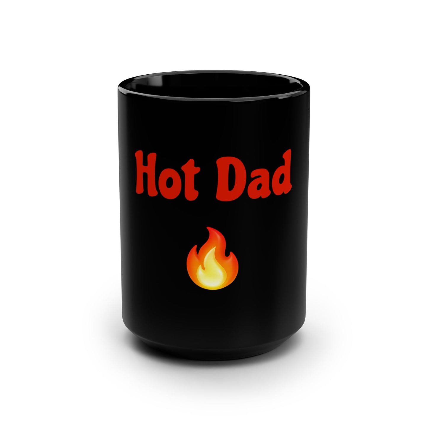 Hot Dad 🔥 – Black Mug 15oz
