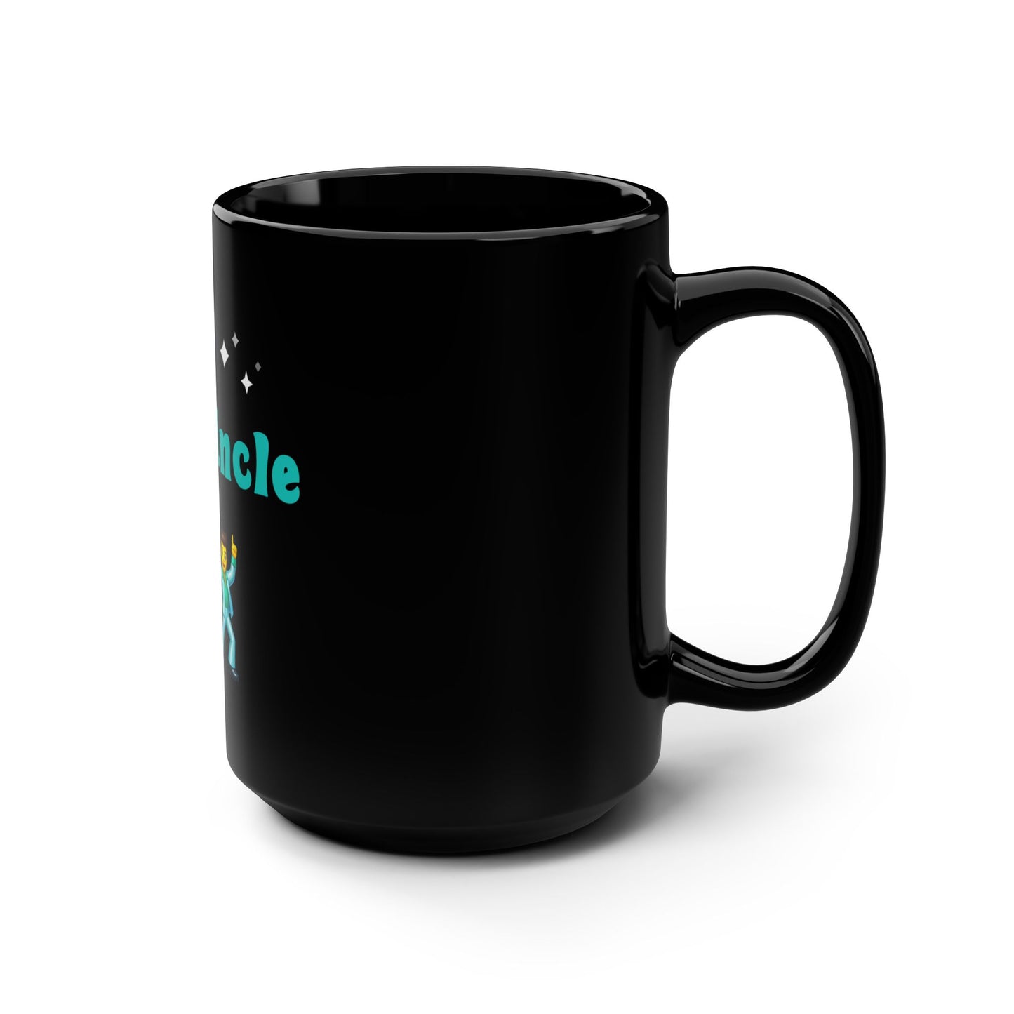 Cool Uncle 😎 🕺 – Black Mug 15oz