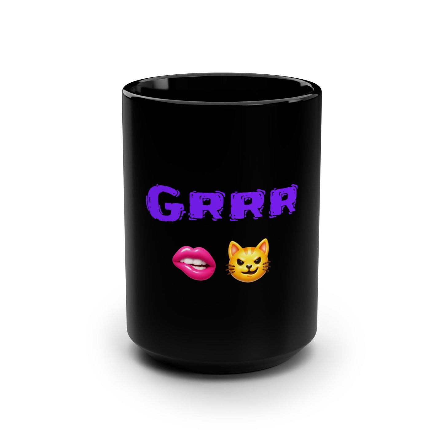 Grrr 🫦 😼 – Black Mug 15oz