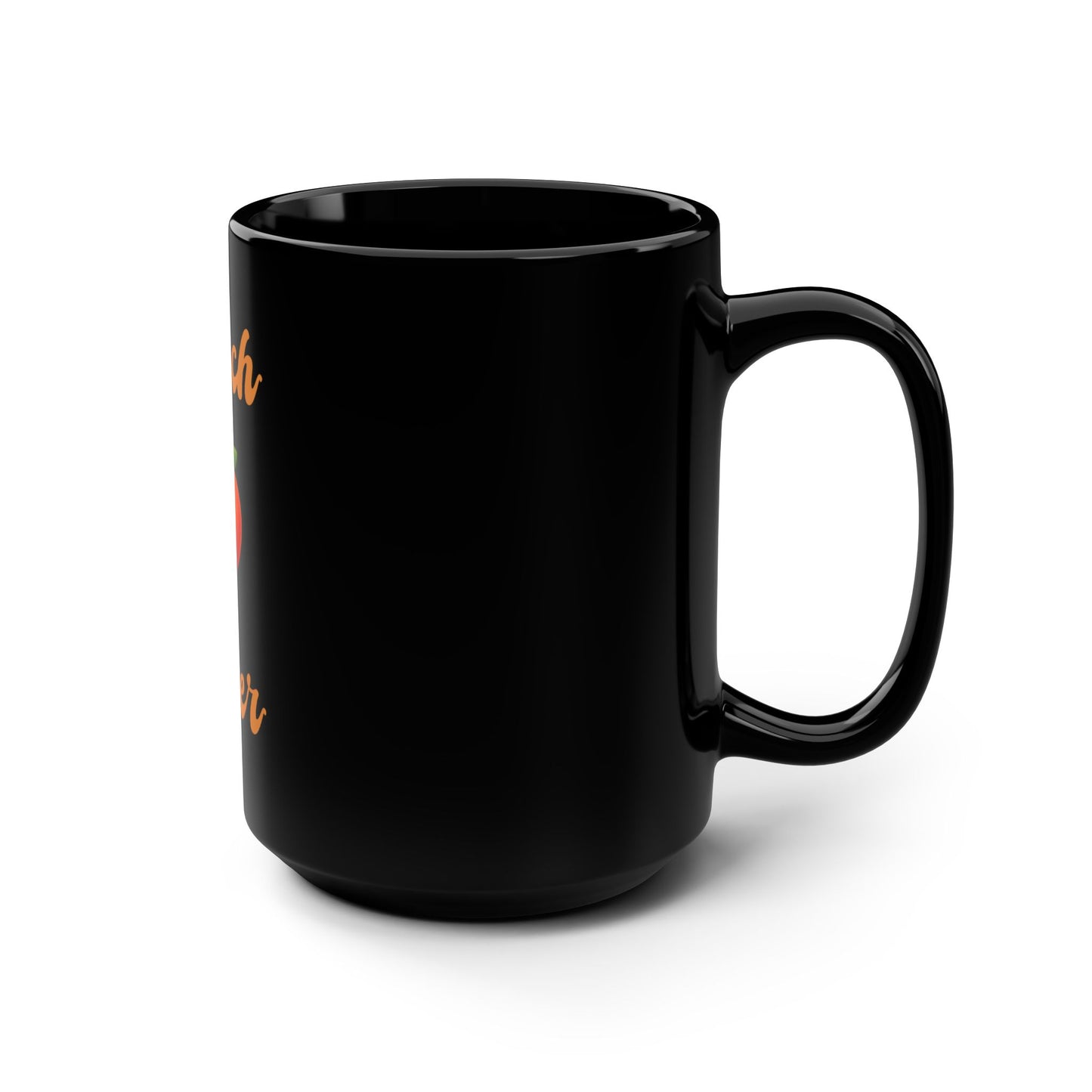 Peach 🍑 Lover – Black Mug 15oz