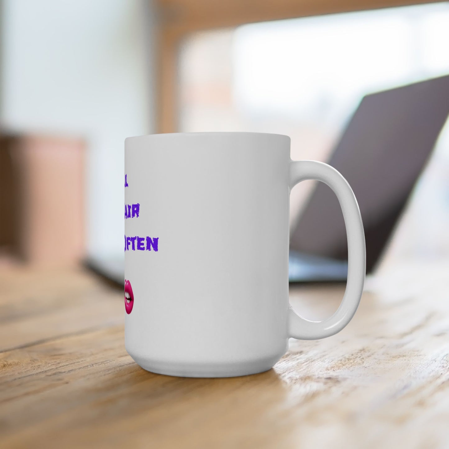 Play Nice With My Hair 🫦 😏 – White Mug 15oz