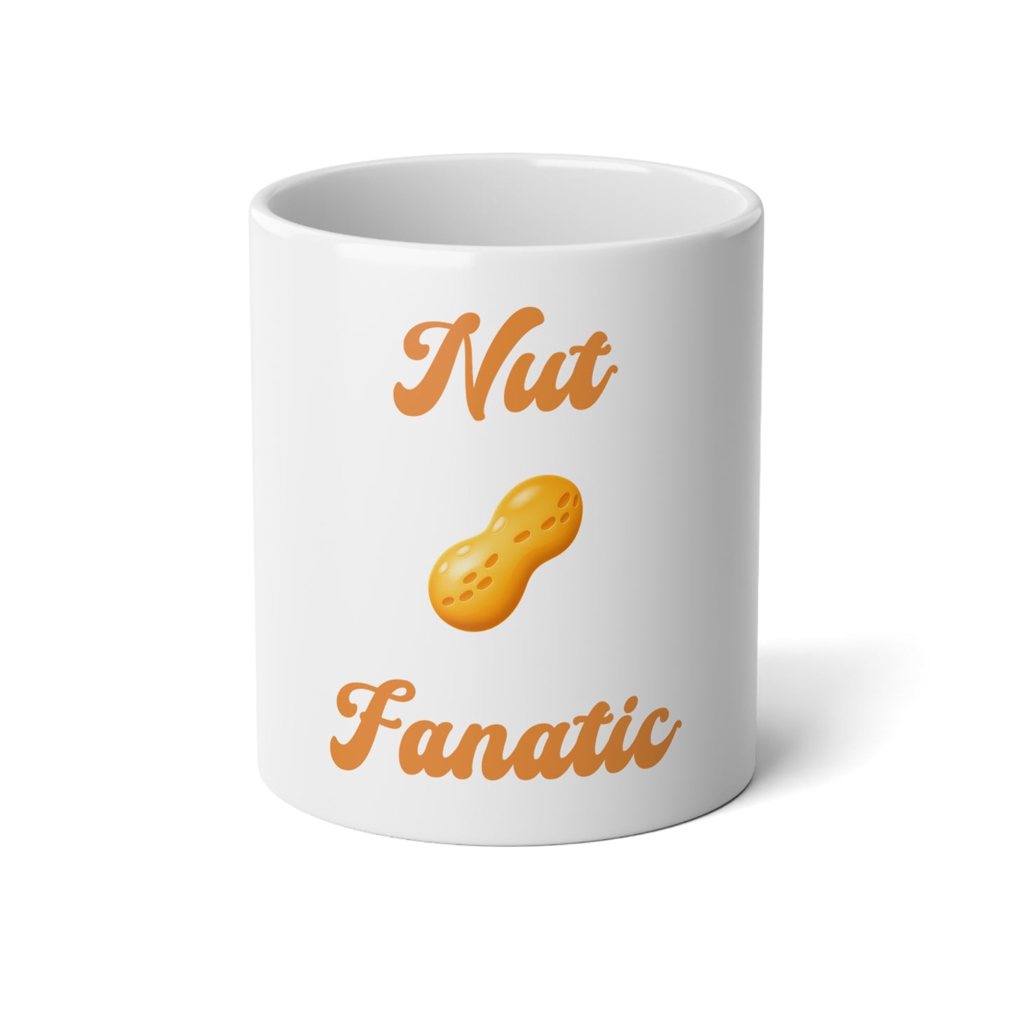 Nut 🥜 Fanatic – White Jumbo Mug 20oz