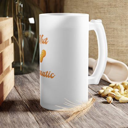 Nut 🥜 Fanatic – Frosted Glass Beer Mug 16oz