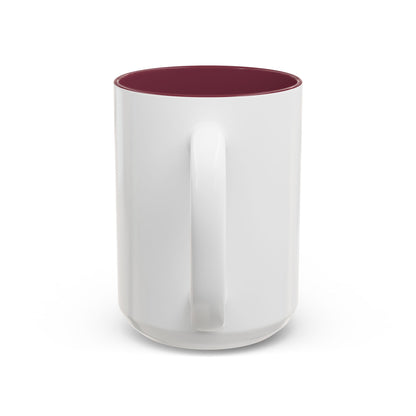 No Limit 💳 – Two-Tone Accent White-Maroon Mug 15oz