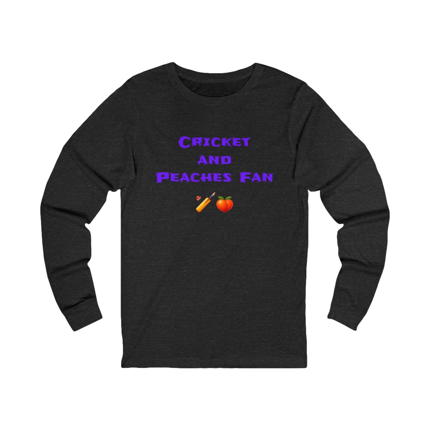 Cricket & Peaches Fan 🏏 🍑 – Unisex Jersey Long Sleeve Tee