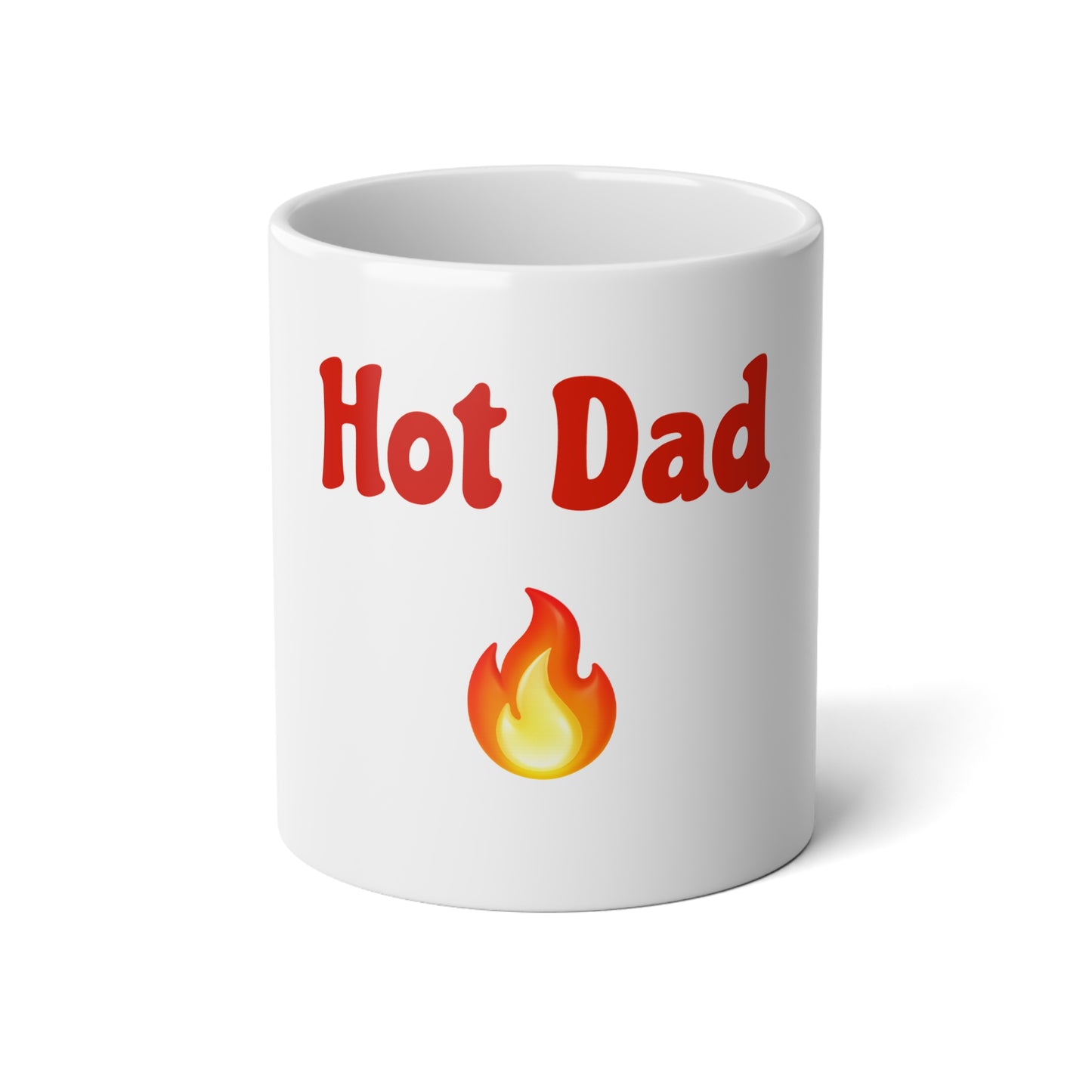 Hot Dad 🔥 – White Jumbo Mug 20oz