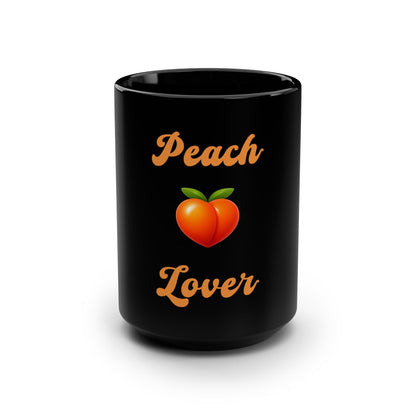 Peach 🍑 Lover – Black Mug 15oz