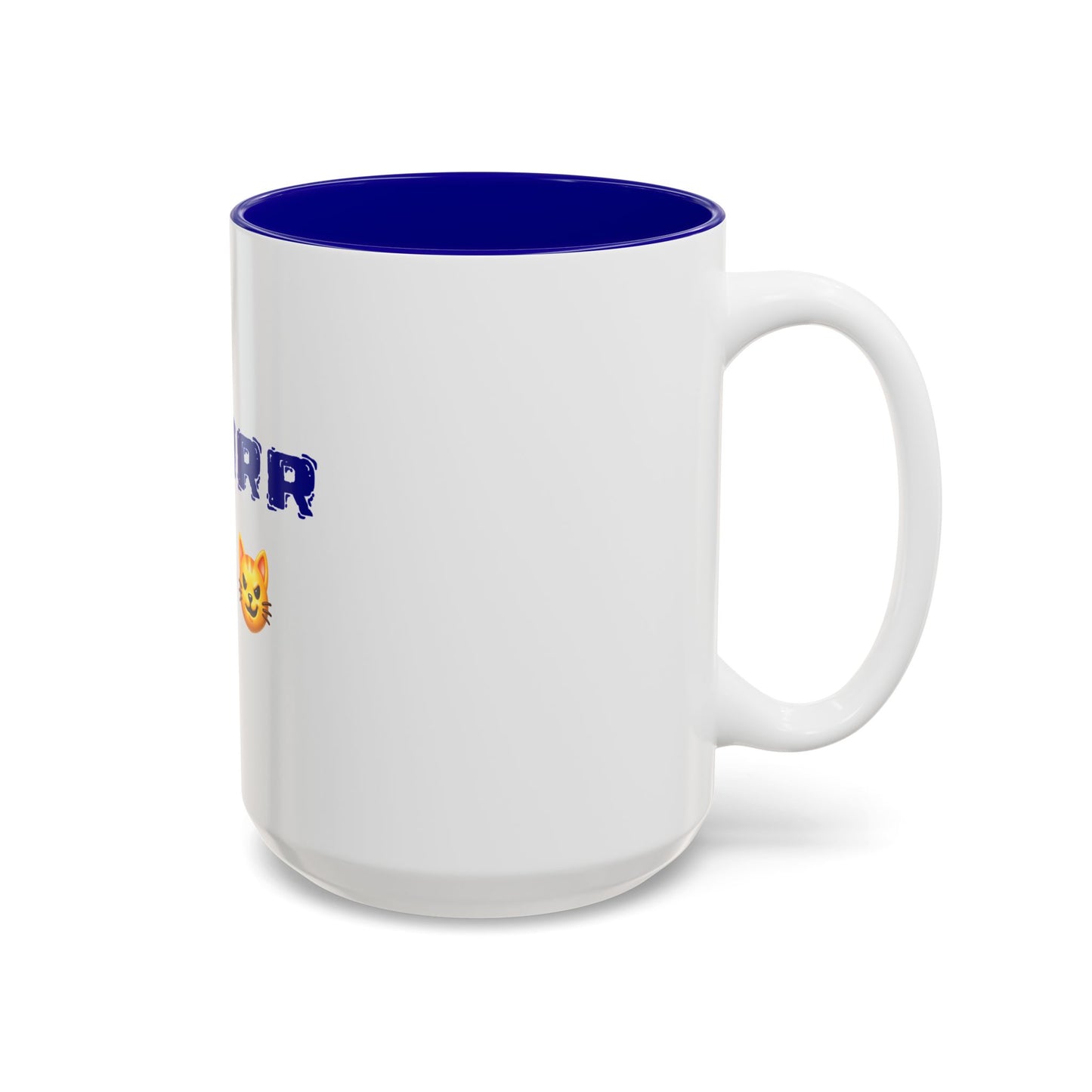 Grrr 🫦 😼 – Two-Tone Accent White-Blue Mug 15oz