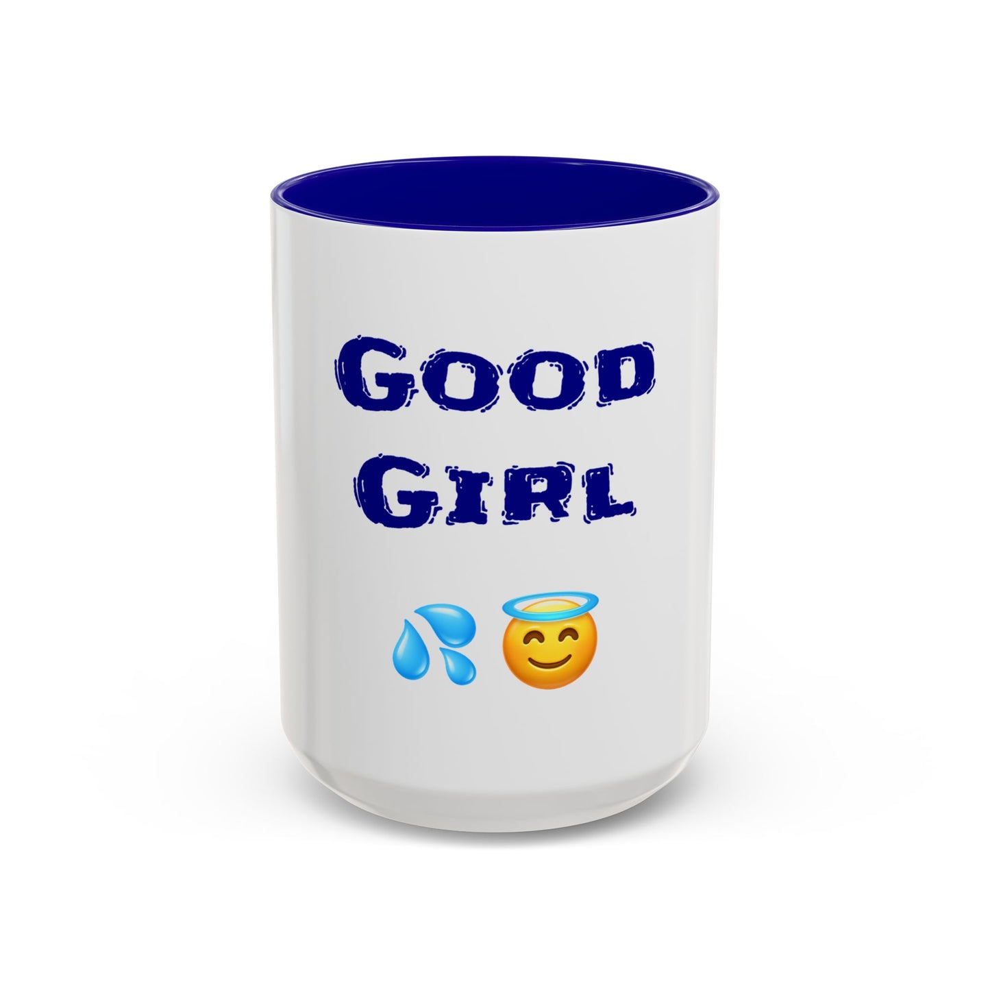 Good Girl 😇 – Two-Tone Accent White-Blue Mug 15oz