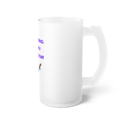 Morning Hero 🫦 🗡 – Frosted Glass Beer Mug 16oz