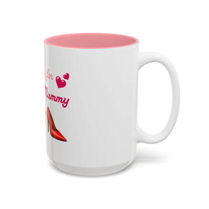 Looking for Mummy🇬🇧 👠 – Two-Tone Accent White-Pink Mug 15oz