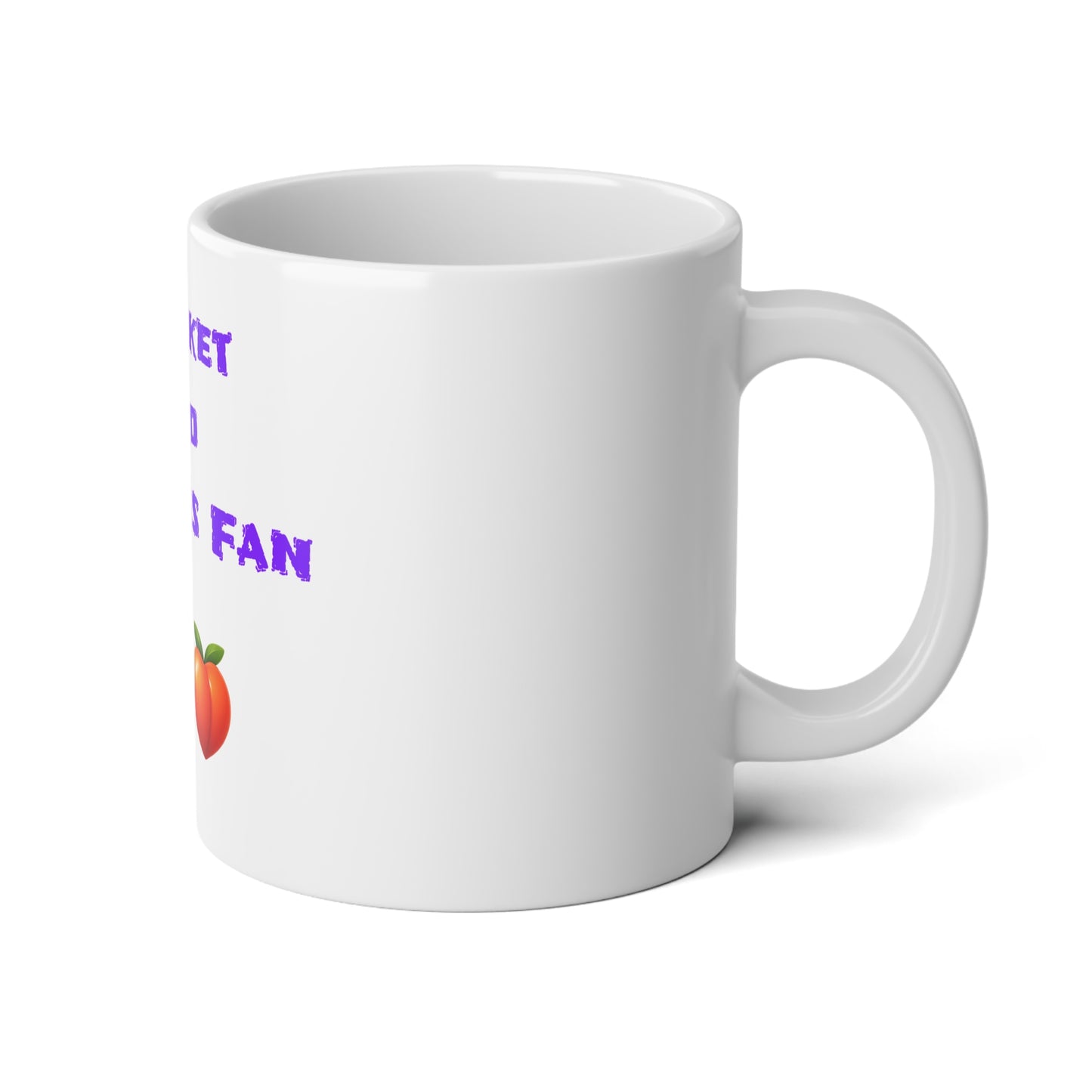 Cricket & Peaches Fan 🏏 🍑 – White Jumbo Mug 20oz