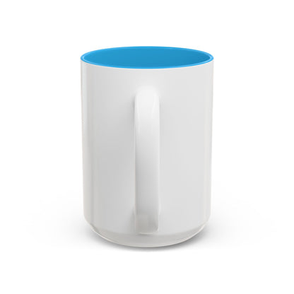 Σούβλα • Μπύρα • Ζιβανία 🍖 🍻 🇨🇾 – Two-Tone Accent White-Light Blue Mug 15oz