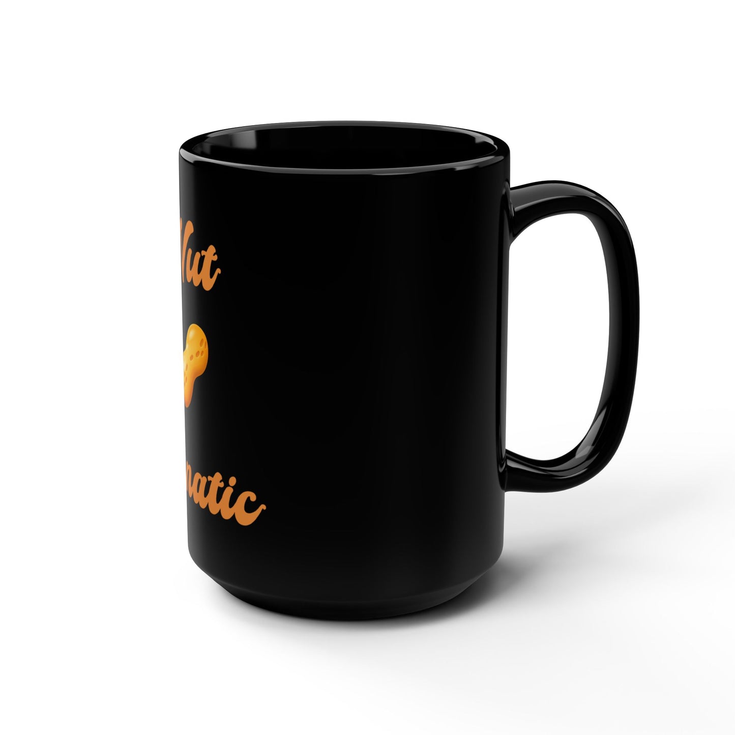 Nut 🥜 Fanatic – Black Mug 15oz