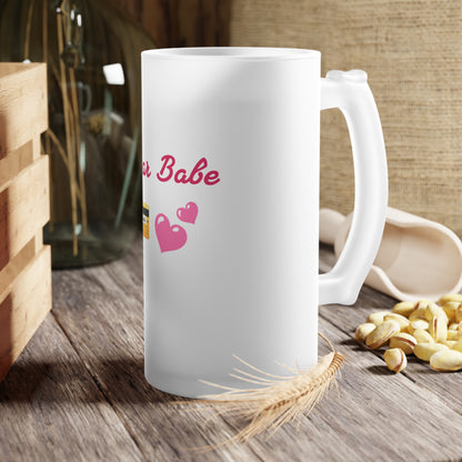 Babe 💕 – Frosted Glass Beer Mug 16oz