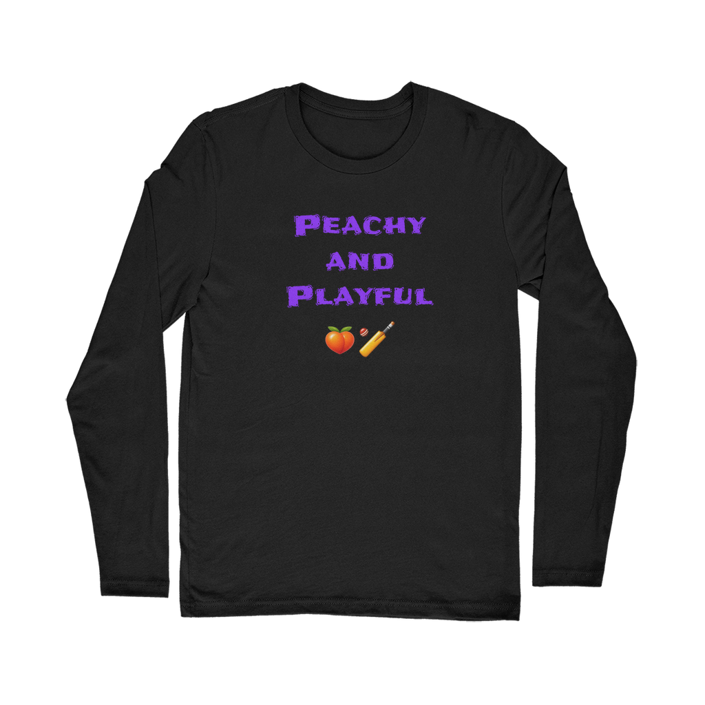 Peachy & Playful 🍑 🏏 – Classic Long Sleeve T-Shirt