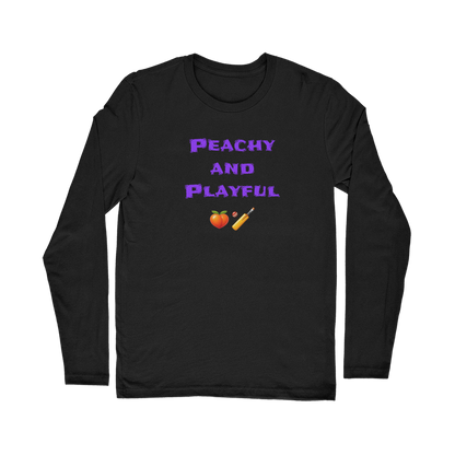 Peachy & Playful 🍑 🏏 – Classic Long Sleeve T-Shirt