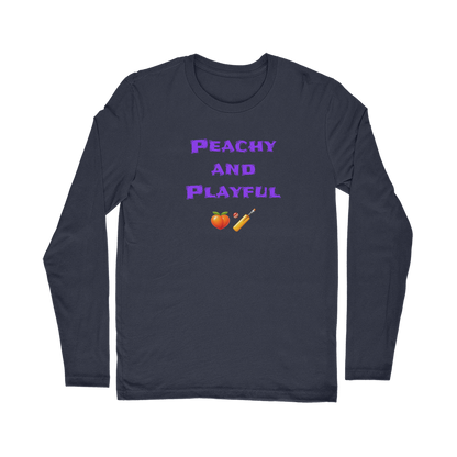 Peachy & Playful 🍑 🏏 – Classic Long Sleeve T-Shirt