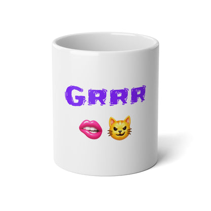 Grrr 🫦 😼 – White Jumbo Mug 20oz