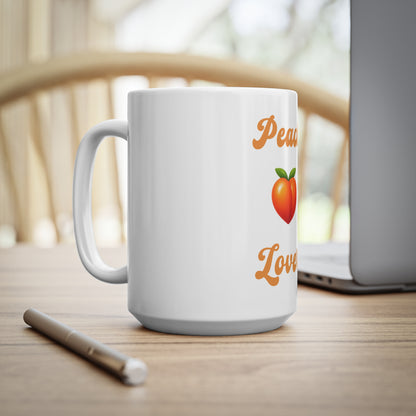 Peach 🍑 Lover – White Mug 15oz