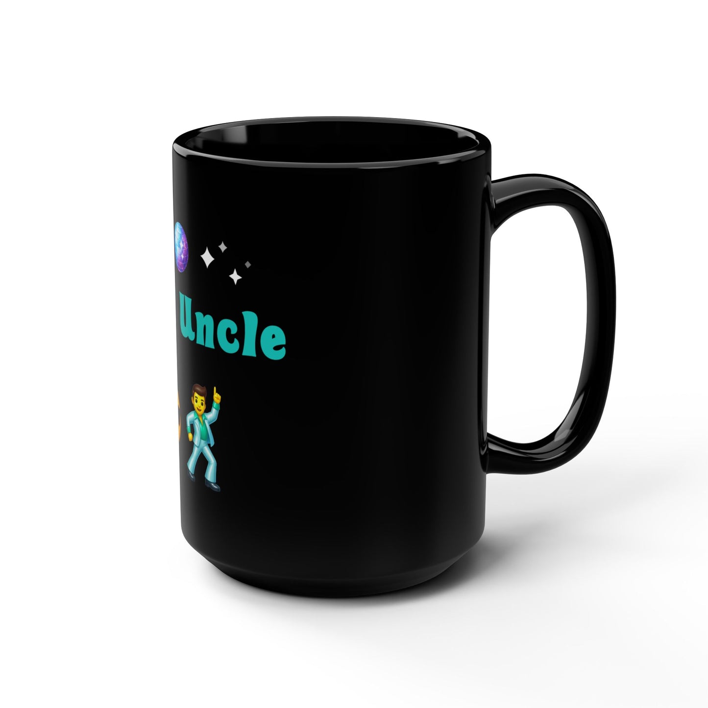 Cool Uncle 😎 🕺 – Black Mug 15oz