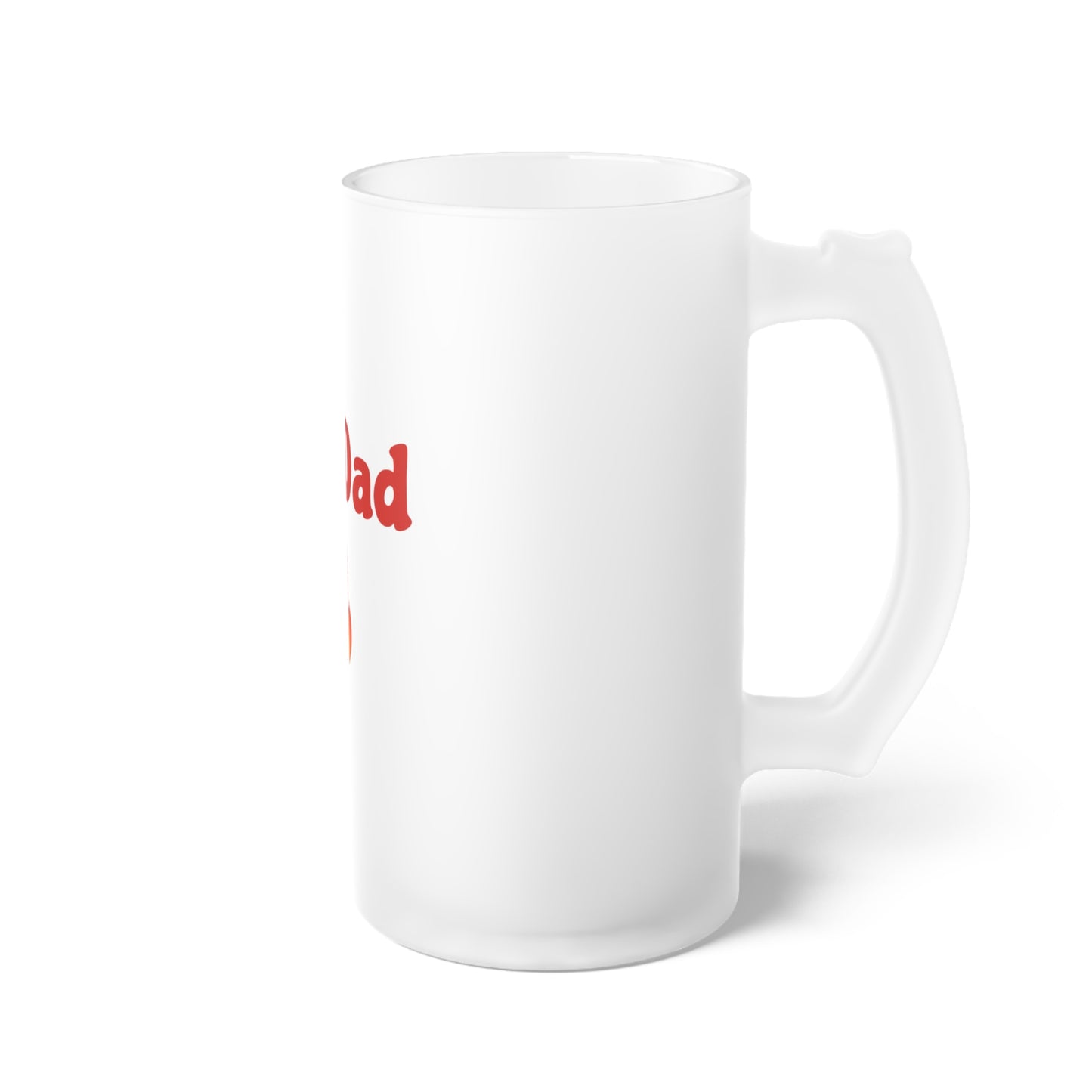 Hot Dad 🔥 – Frosted Glass Beer Mug 16oz