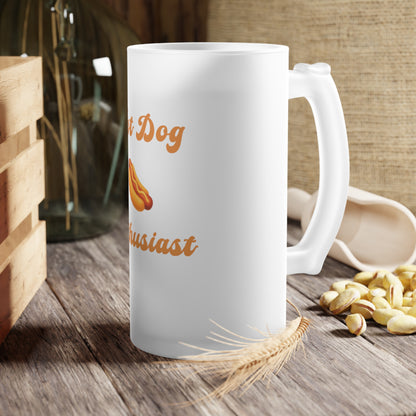 Hot Dog 🌭 Enthusiast – Frosted Glass Beer Mug 16oz