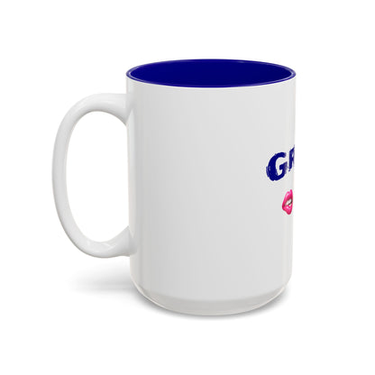 Grrr 🫦 😼 – Two-Tone Accent White-Blue Mug 15oz