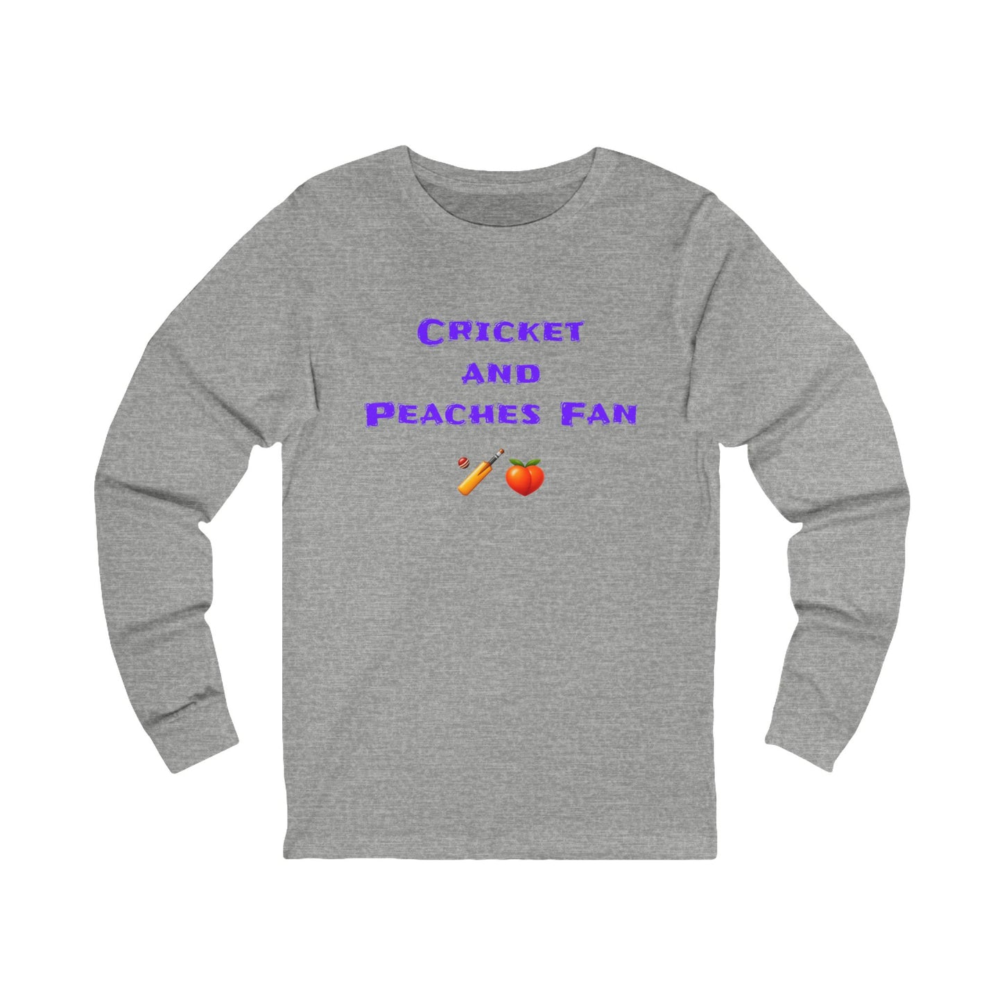 Cricket & Peaches Fan 🏏 🍑 – Unisex Jersey Long Sleeve Tee
