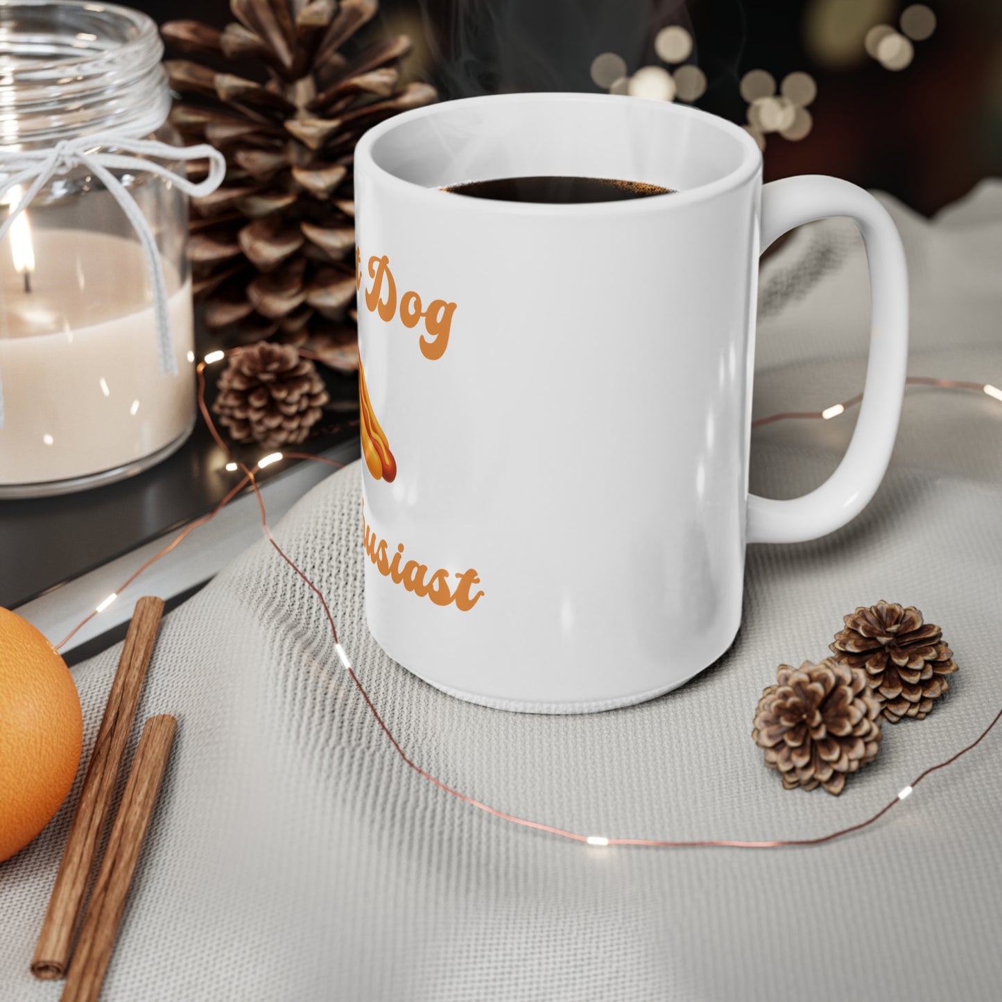 Hot Dog 🌭 Enthusiast – White Mug 15oz