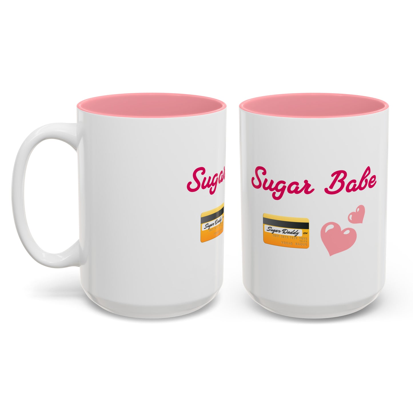 Babe 💕 – Two-Tone Accent White-Pink Mug 15oz
